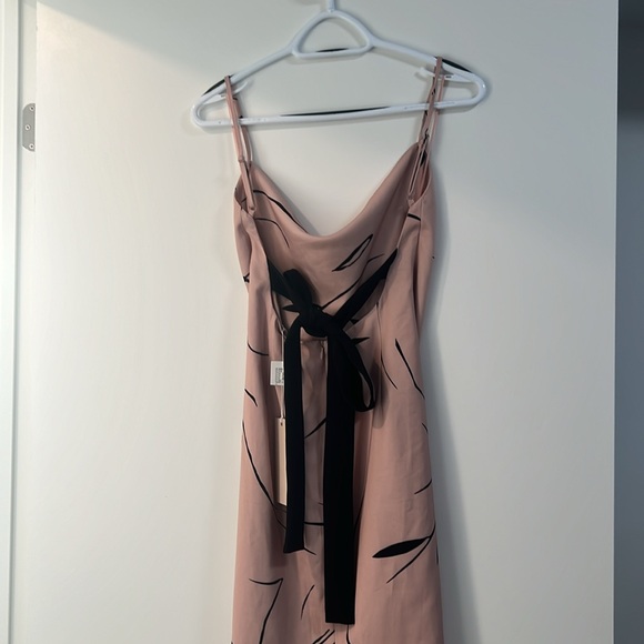 Keepsake pink cowl neck dress with open back with tie - Picture 4 of 4